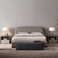 Bedroom Simple Leather Modern Design King Bed