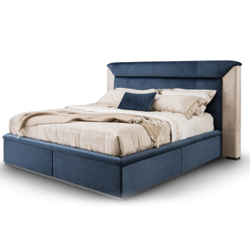 Bedroom Furniture Minimalist Design Upholstered Modern Leather Bed