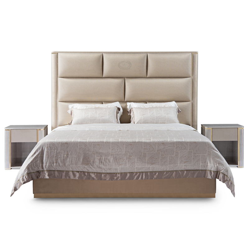 Latest Bedroom Furniture Design Upholstered Modern Leather Bed