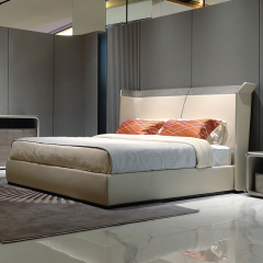 Luxury Leather Set Bed Design Bedroom Modern Bed