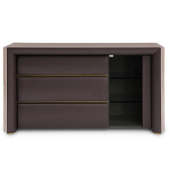 High End Leather Modern Luxury Drawer Chest