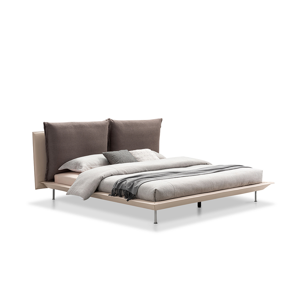 Modern Home Bedroom Bed: Italian-Inspired Leather Design