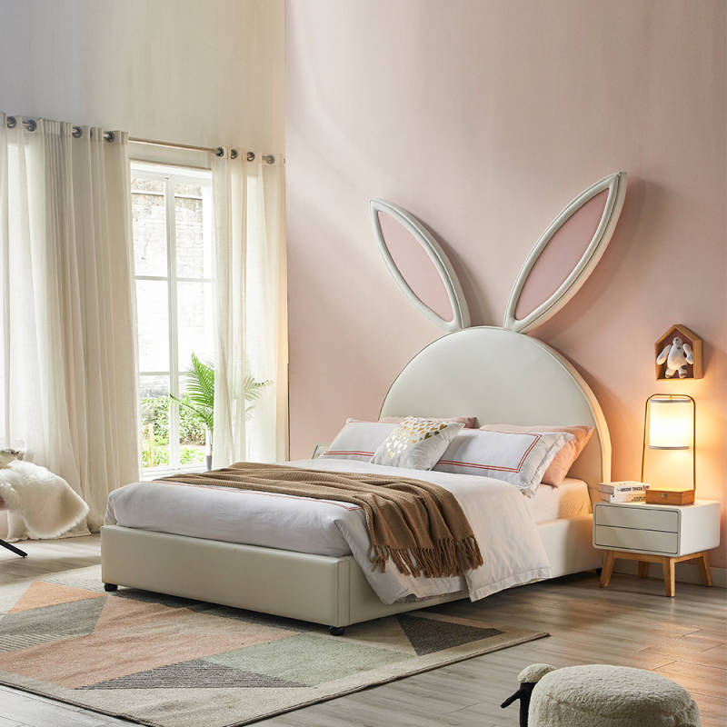 Children's Cute Rabbit-Themed Bedroom Bed