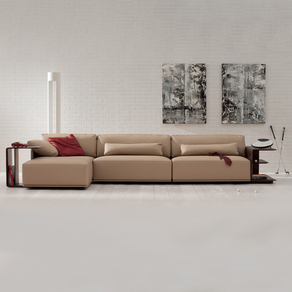 New Italian Design Living Room Furniture L Shape Modern Sofa