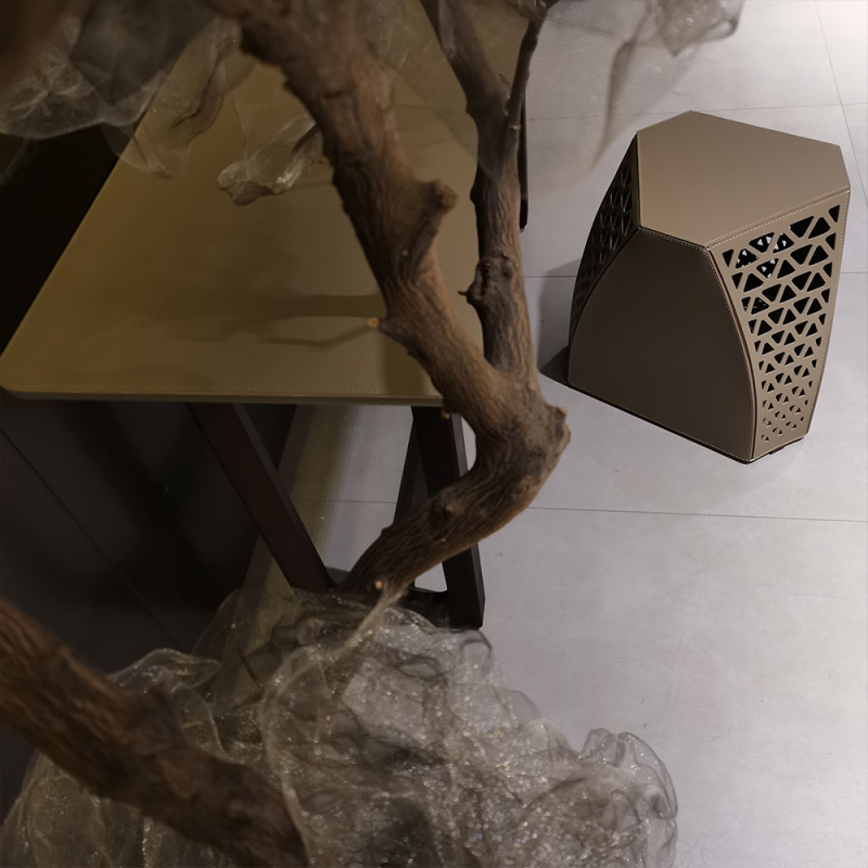 Modern light luxury chair furniture hollow carving design