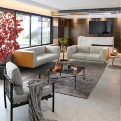 Exquisite Design Luxury Sofa Cover Leather Living Room Sofa