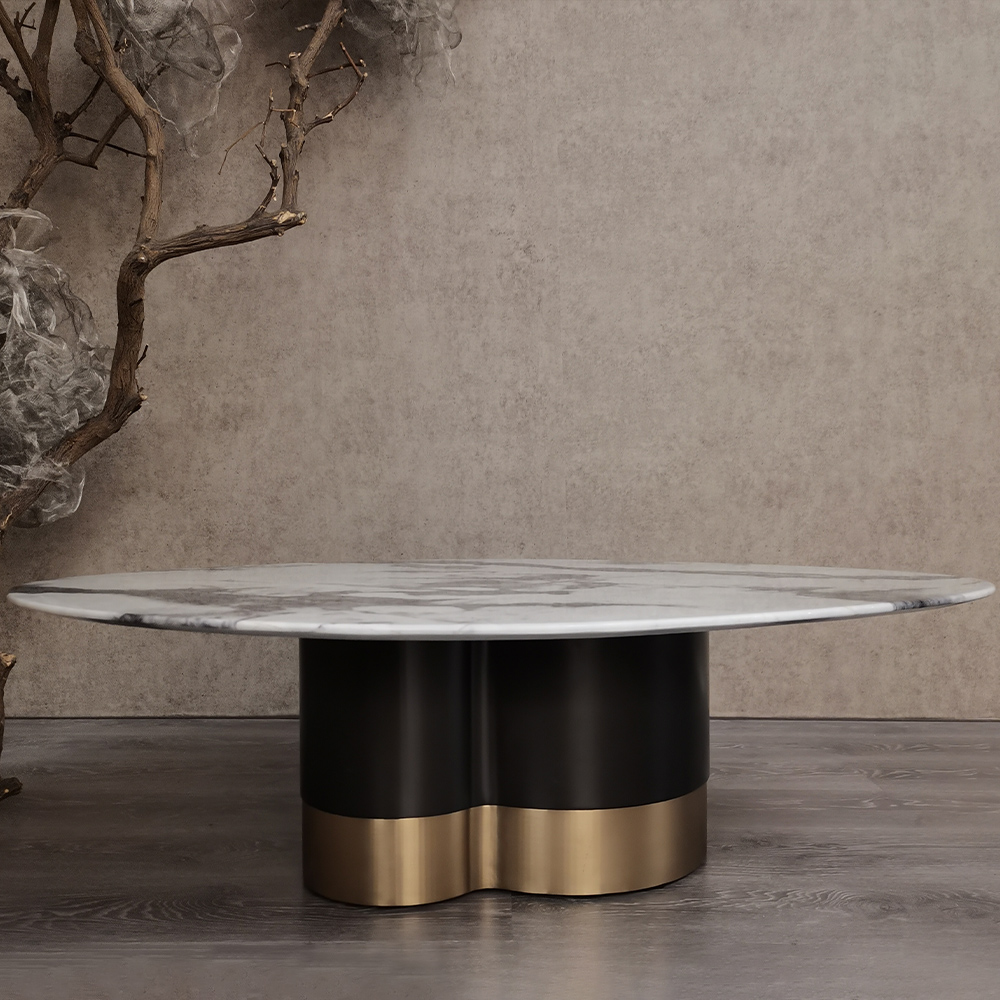 Italian minimalist marble dining table family modern dining table