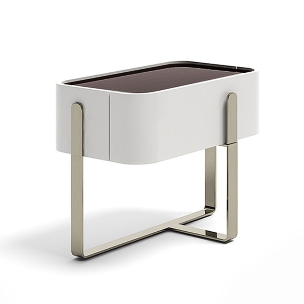 Luxury Natural Bedroom Furniture Nightstand - Wooden Bedside Table for Elegance