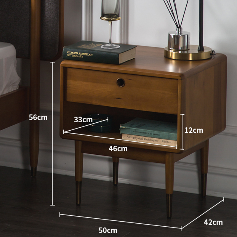 solid wood bedside table