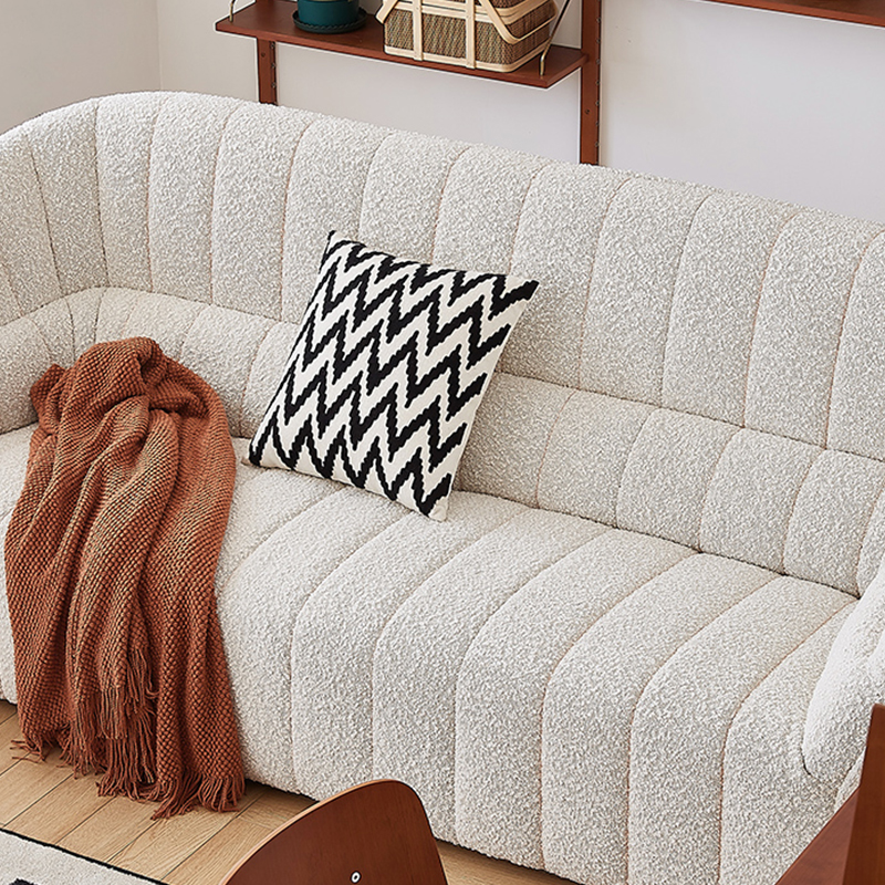Modern White Fabric Sofa 