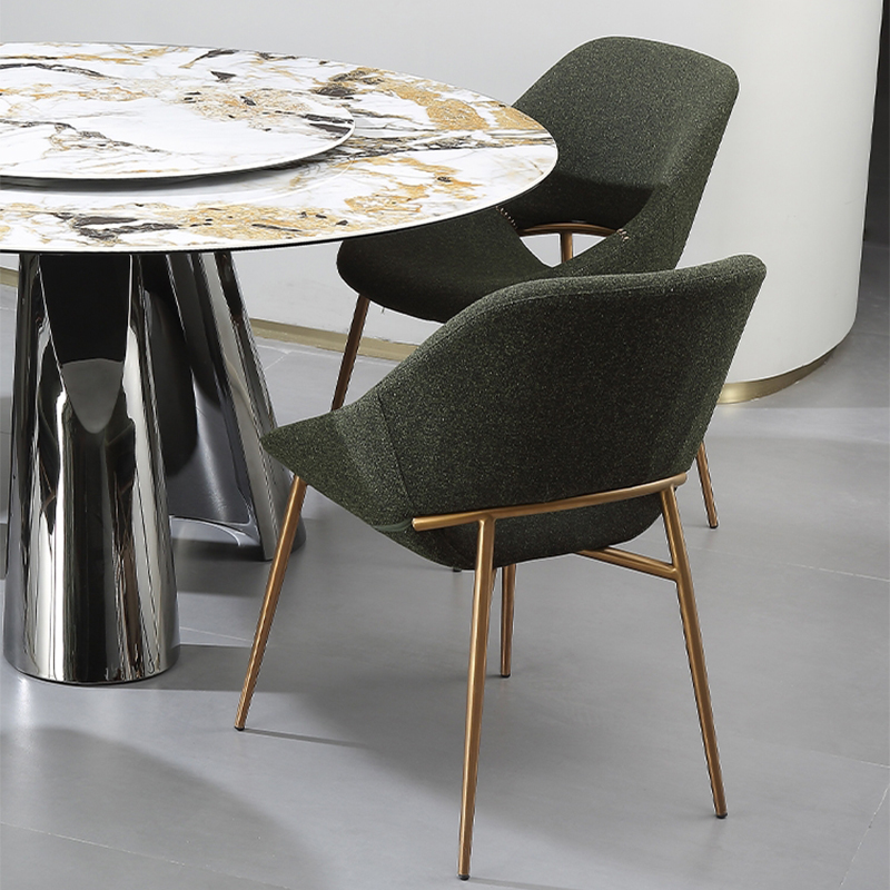 Modern velvet dining chair