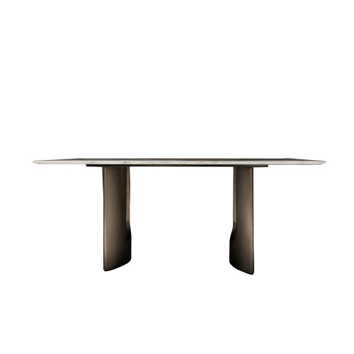 Bright marble dining table economical and practical dining table