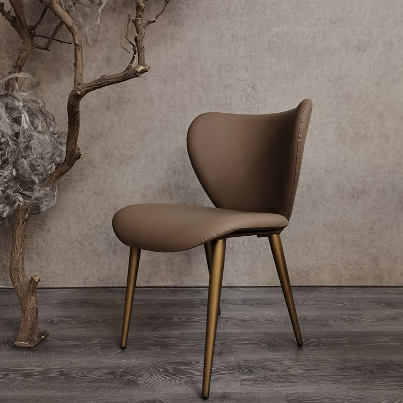 High-end modern dining chair leather restaurant dining chair