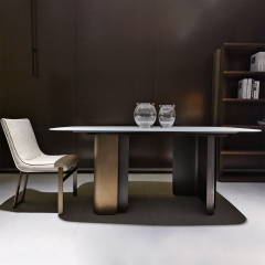 Simple Family Dining Table Economical Marble Modern Dining Table