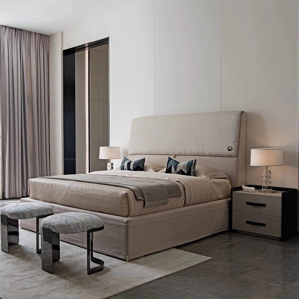 Italian design style hardware logo brand bedroom bed