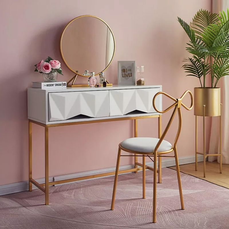 Simple Modern Design Metal Frame Makeup Table