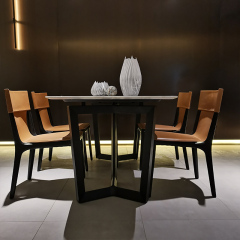 Modern Furniture Dining Chair Luxury Leather Cushion Dining Chair