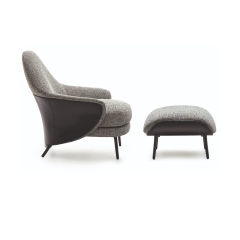 Leisure creative design black lounge chair antique living room chair