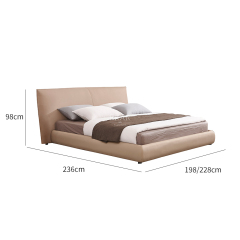 Italian style bed solid wood frame modern bed