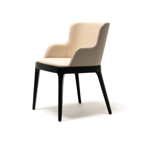 Italian Design Modern Furniture Leather Chair Dining Room Simple Dining Chair