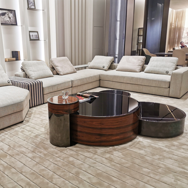 Stylish best-selling four-piece marble coffee table set