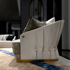 Italian style modern sofa leather furniture living room sofa