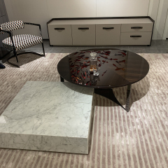 Living room modern furniture marble coffee table wooden living room coffee table