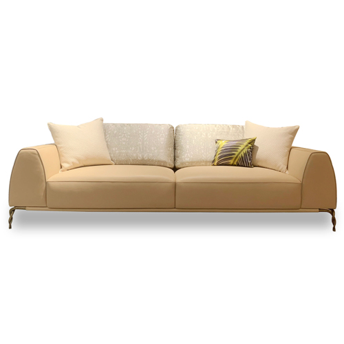 Italian Elegant Design Sofa Modern Leather 3 Seater Living Room Sofa