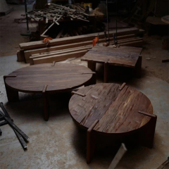 Italian style minimalist modern design wooden coffee table