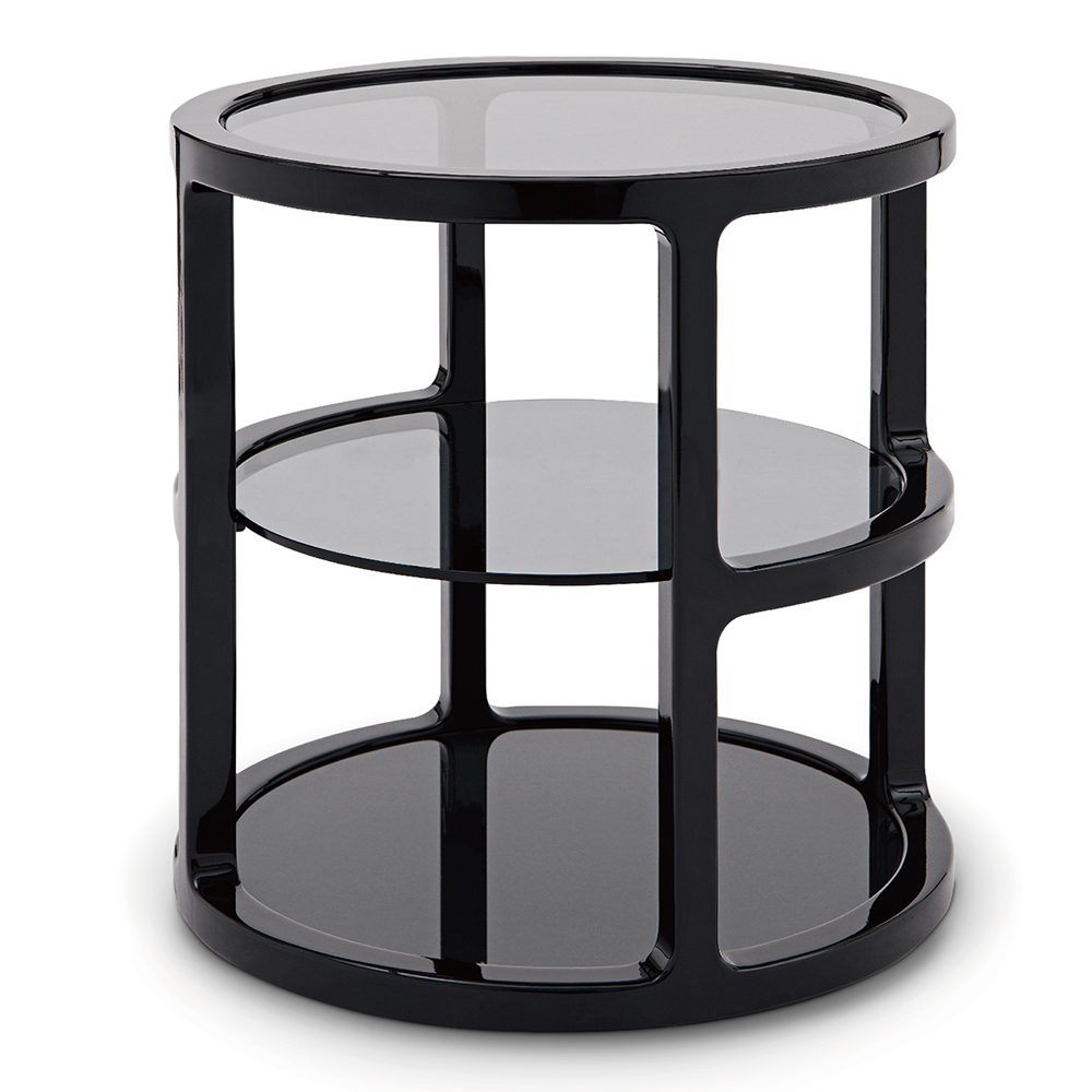 Living room side table creative design grey side table glass top side table