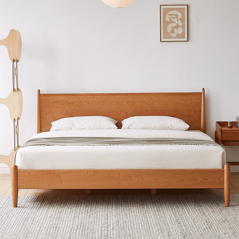 Simple Modern Design Bed Wooden Frame King Bedroom Wooden Bed