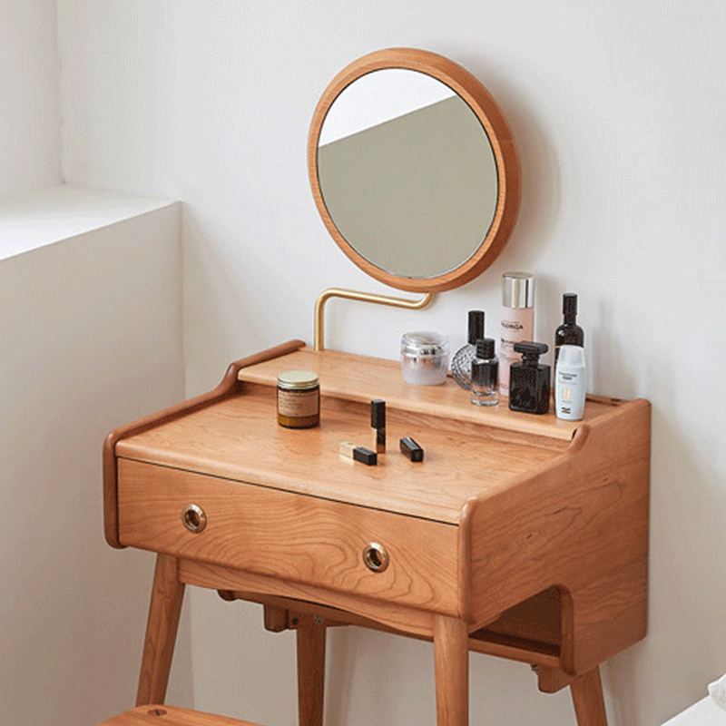 Modern design makeup table with drawers and mirror wooden dressing table