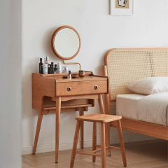 Modern design makeup table with drawers and mirror wooden dressing table