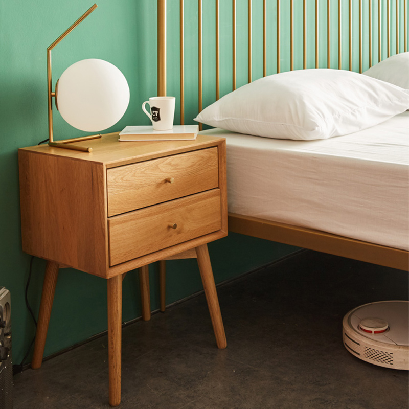 Durable Modern Bed Cabinet With Drawers Bedroom Bedside Table