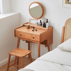 Modern design makeup table with drawers and mirror wooden dressing table