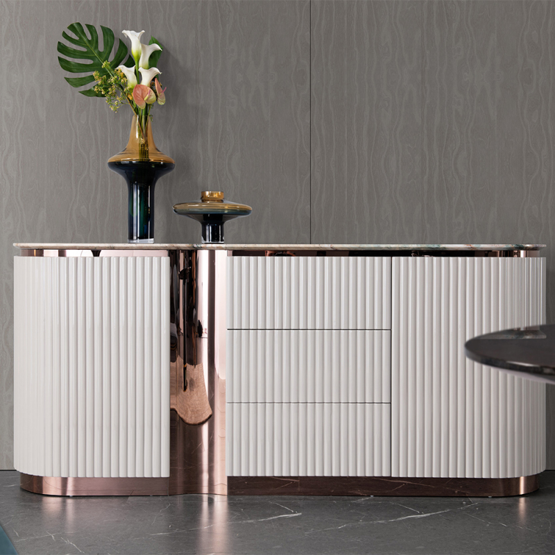 Modern Italian style sideboard with marble top