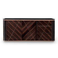 Modern solid wood storage dining room sideboard