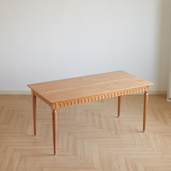 Modern Wooden Dining Table Furniture Set Metal Foot Chair Dining Table