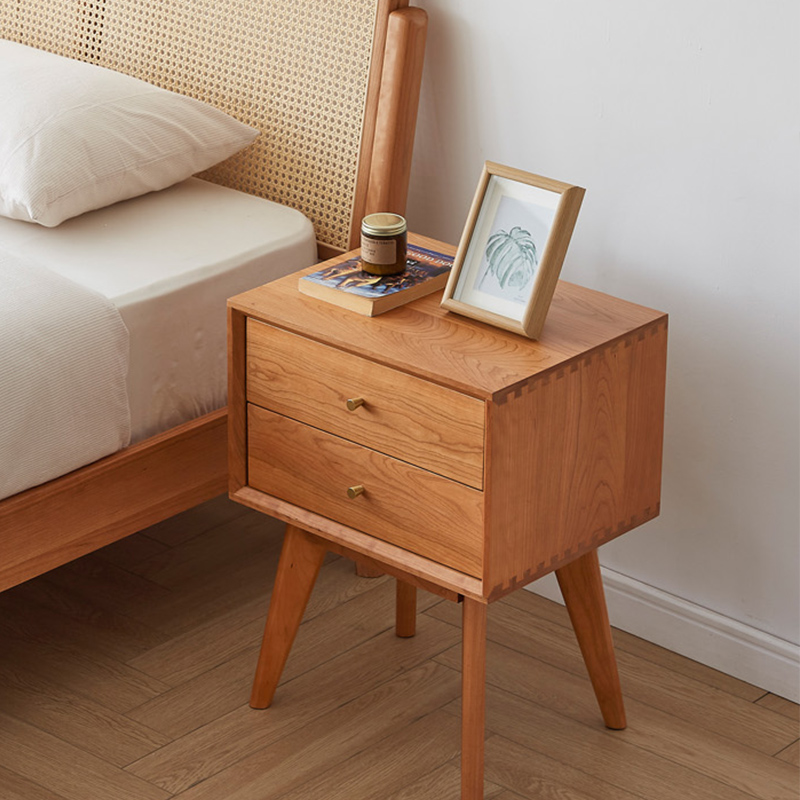 Durable Modern Bed Cabinet With Drawers Bedroom Bedside Table