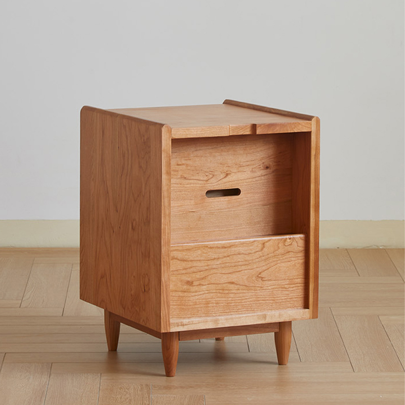 Bedroom solid wood bedside table with drawers high-end bedside table