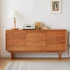 Modern wooden chest of drawers large wooden living room chest of 9 drawers