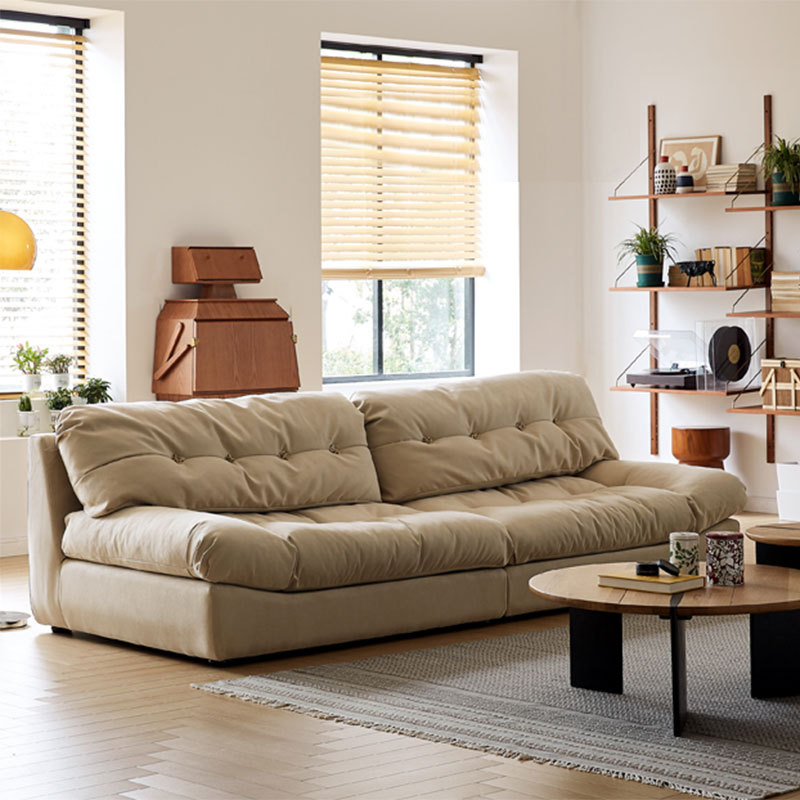 Modern Living Room Minimalist Style Design Off-White Modern Sofa