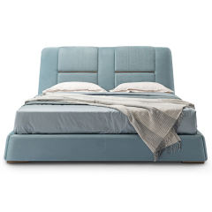 Modern fabric furniture bed comfortable bed plank backrest bedroom bed