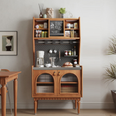 Modern solid wood sideboard cabinet kitchen wooden sideboard