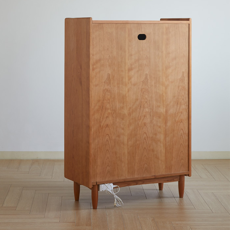 Modern furniture cabinet with mirror solid wood storage cabinet