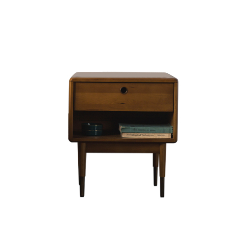 Italian style modern side table solid wood bedside table