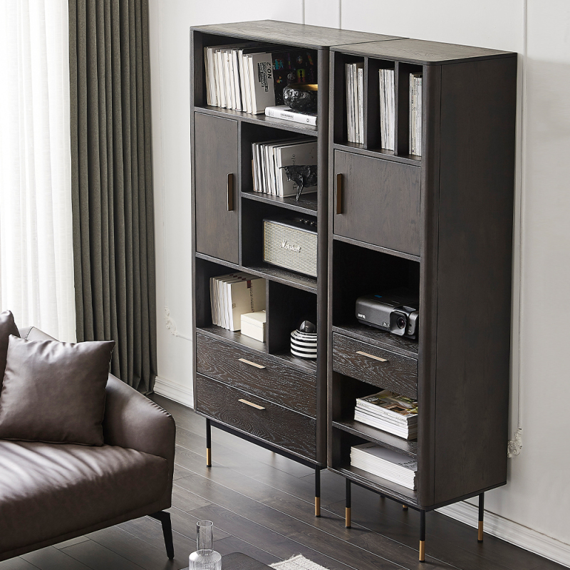 Modern Design Office Furniture Solid Bookcase Wooden Bookcase Cabinet
