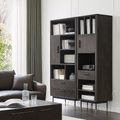 Modern Design Office Furniture Solid Bookcase Wooden Bookcase Cabinet