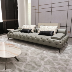 Living room modern sofa design luxury soft leather living room sofa
