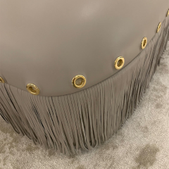 Modern design bedroom leather tassel bed end stool